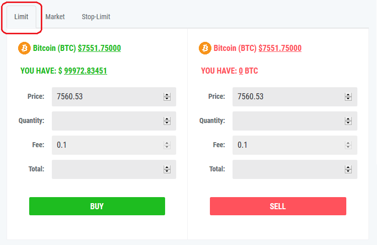 Set Limit Order on CryptoGround
